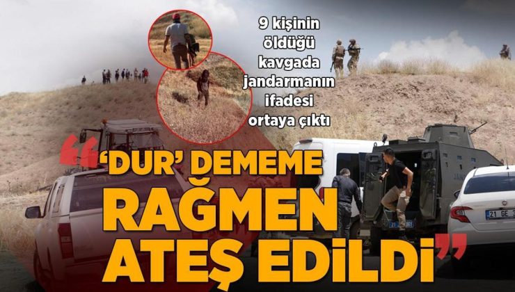 9 kişinin öldüğü kavgada jandarmanın ifadesi ortaya çıktı: Takip ettiğimiz araçtan bize ateş edildi