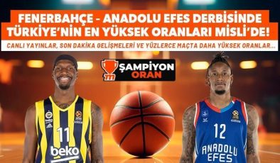 Fenerbahçe-Anadolu Efes derbisinde Türkiye’nin en yüksek oranları Misli’de!